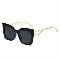 Y2K Cat Eye Sunglasses Gradient Metal Temple Glasses UV400