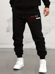Pattern Print Drawstring Sweatpants Loose Fit Pants Men's Casual Joggers