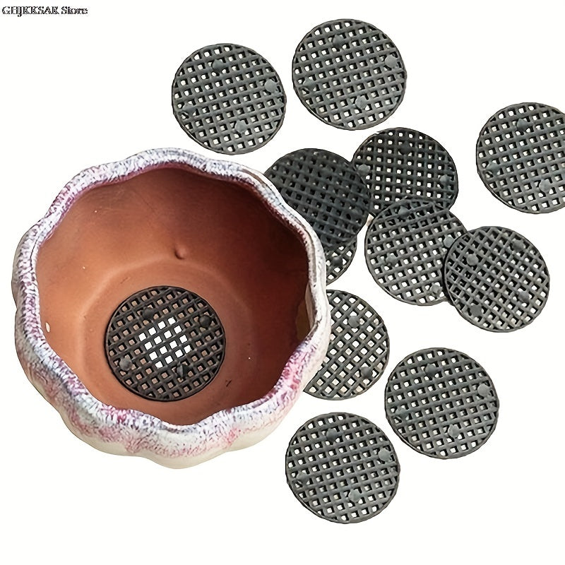 20pcs Flowerpot Mesh Pad Hole Mesh Mats Bonsai Basin Bottom Gasket