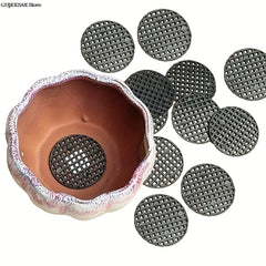 20pcs Flowerpot Mesh Pad Hole Mesh Mats Bonsai Basin Bottom Gasket