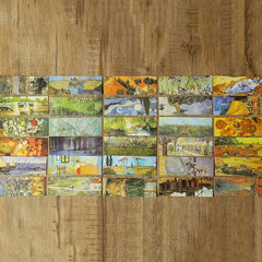 30pcs World Famous Painting Bookmarks Starry Sky Reading Bookmarks