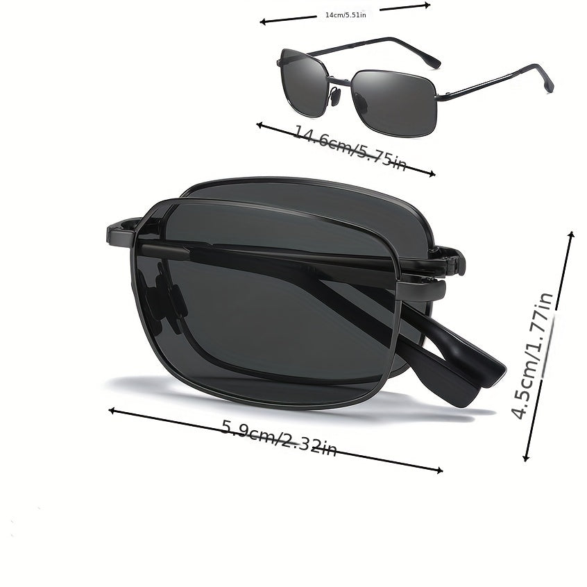 Men's Polarized Square Sunglasses for Holiday Party