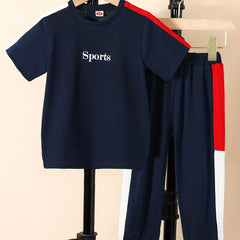 Boys Sports Outfit T shirt & Pants Kids Summer Clothes Sets