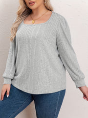 Solid Long Sleeve Scoop Neck Sweater