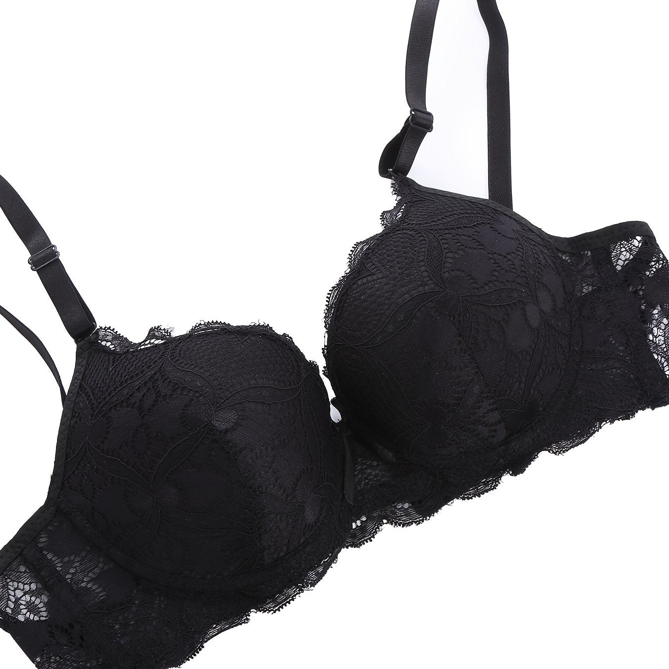 Sexy Lace Bow Push Up Bra Breathable Stretch Bra