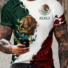 Mexican Theme 3D Digital Pattern Print Men's Graphic T shirt