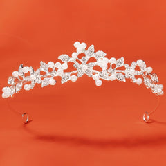 Faux Pearl Rhinestone Flower Crown Hairband Headband Party Favor Decorations