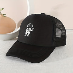 Casual Astronaut Mesh Cap Sun Protection for Summer, Boys Girls