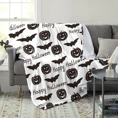Halloween Bat Print Blanket - Outdoor Camping & Daily Use