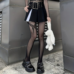 Butterfly Fishnet Tights Hollow Out High Waist Pantyhose Women's Stockings