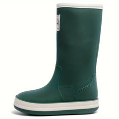 Quick Drying Flat Rain Boots Waterproof Non Slip Outdoor PVC Shoes