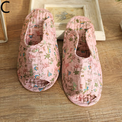 Women's Soft Sole Flat Slippers Open Toe Anti slip Washable Slides