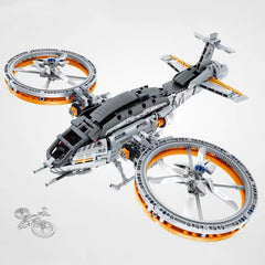 High Tech Starship Combat Aircraft Building Block MOC Educational Toys