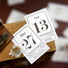 365 Days Retro Desk Calendar Journal Material Decorative Collage Bottoming