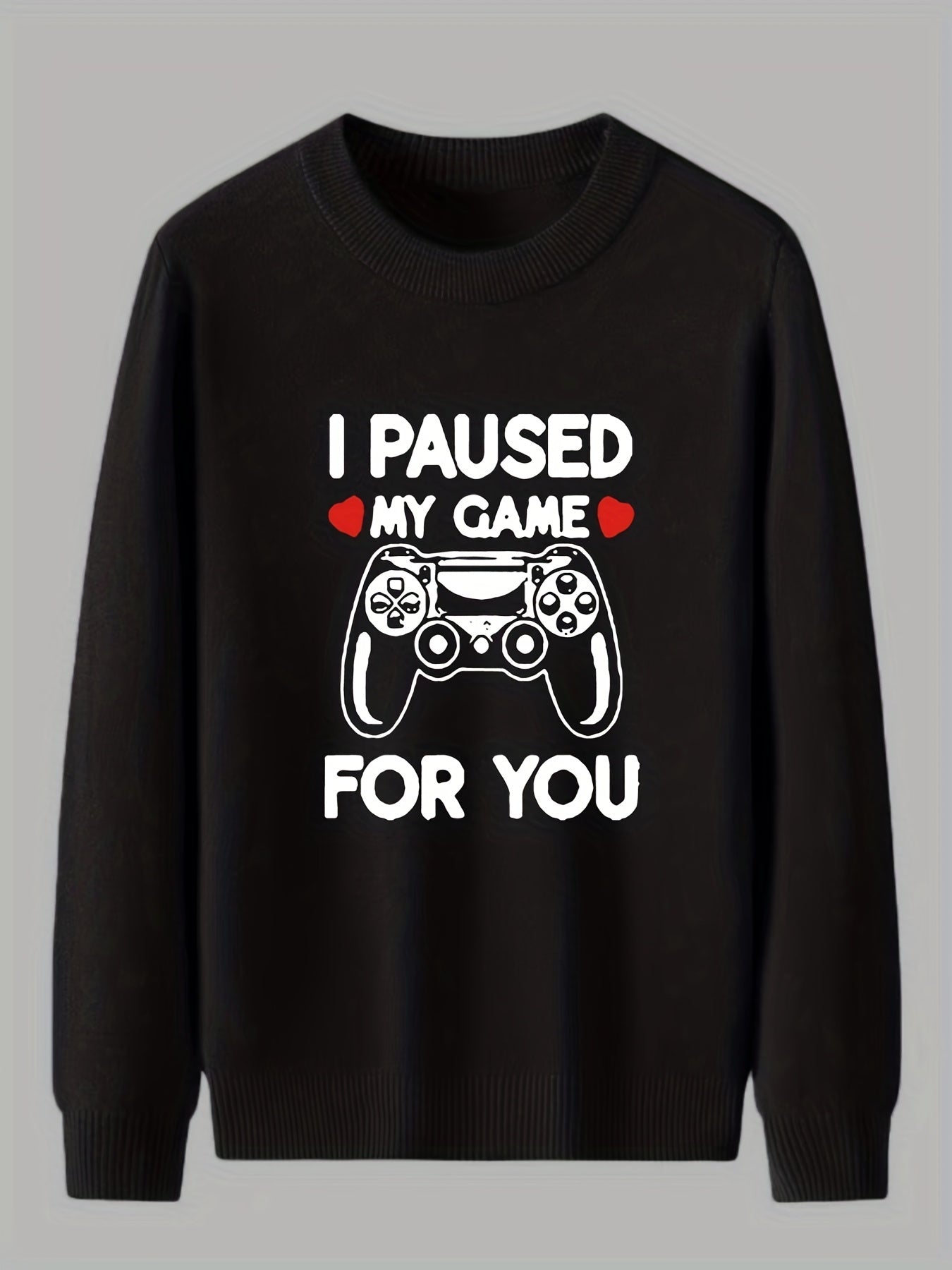 Men's Knitted Crew Neck Sweater for Fall Winter