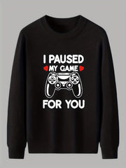 Men's Knitted Crew Neck Sweater for Fall Winter