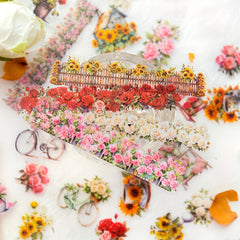 30pcs Alice Manor Light Retro Flower Guka Journal Stickers
