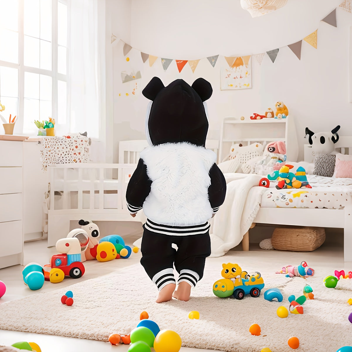 2pcs Panda Doll Costumes for 35-56cm Newborn Baby Dolls - Christmas & Year