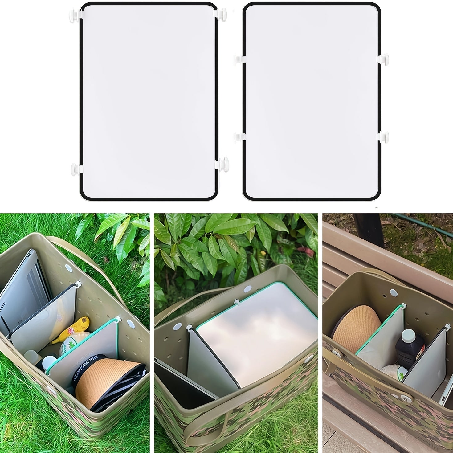 Rubber Divider Tray for Beach Bag - Waterproof Tote Bag Insert