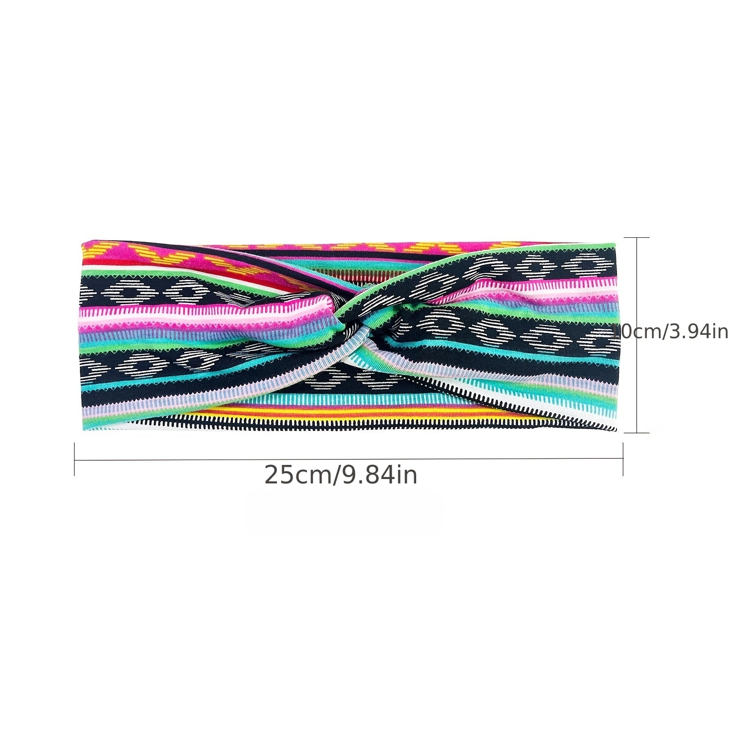 Boho Colorful Printed Sports HeadBand for Workout Running