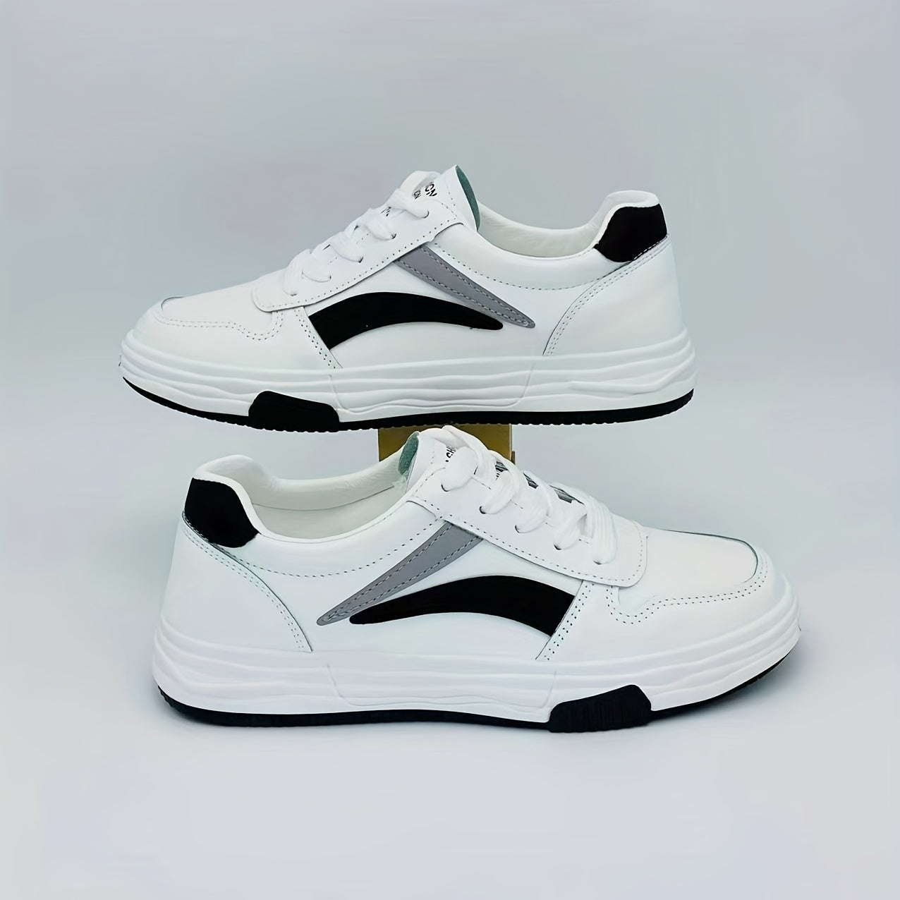 Women's Platform Colorblock Sports Shoes Lace Up Low Top Skate Shoes