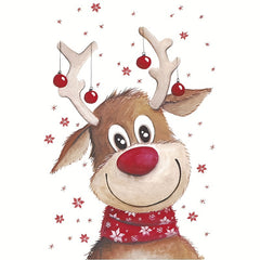 2pcs Christmas Deer Heat Transfer Sticker DIY Washable Patches On Clothes