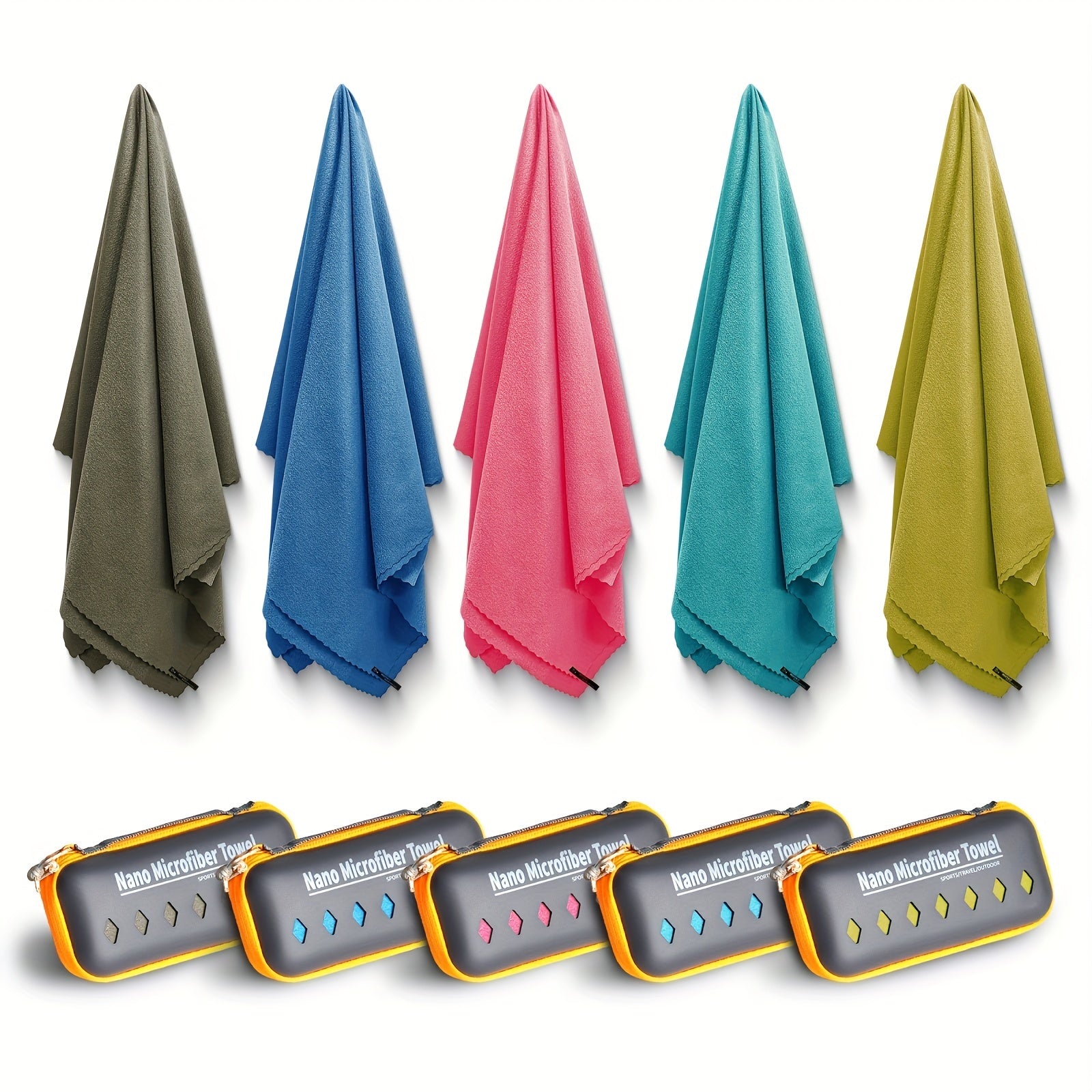 Nano Microfiber Towel With Storage Box Quick Drying Sport Towel