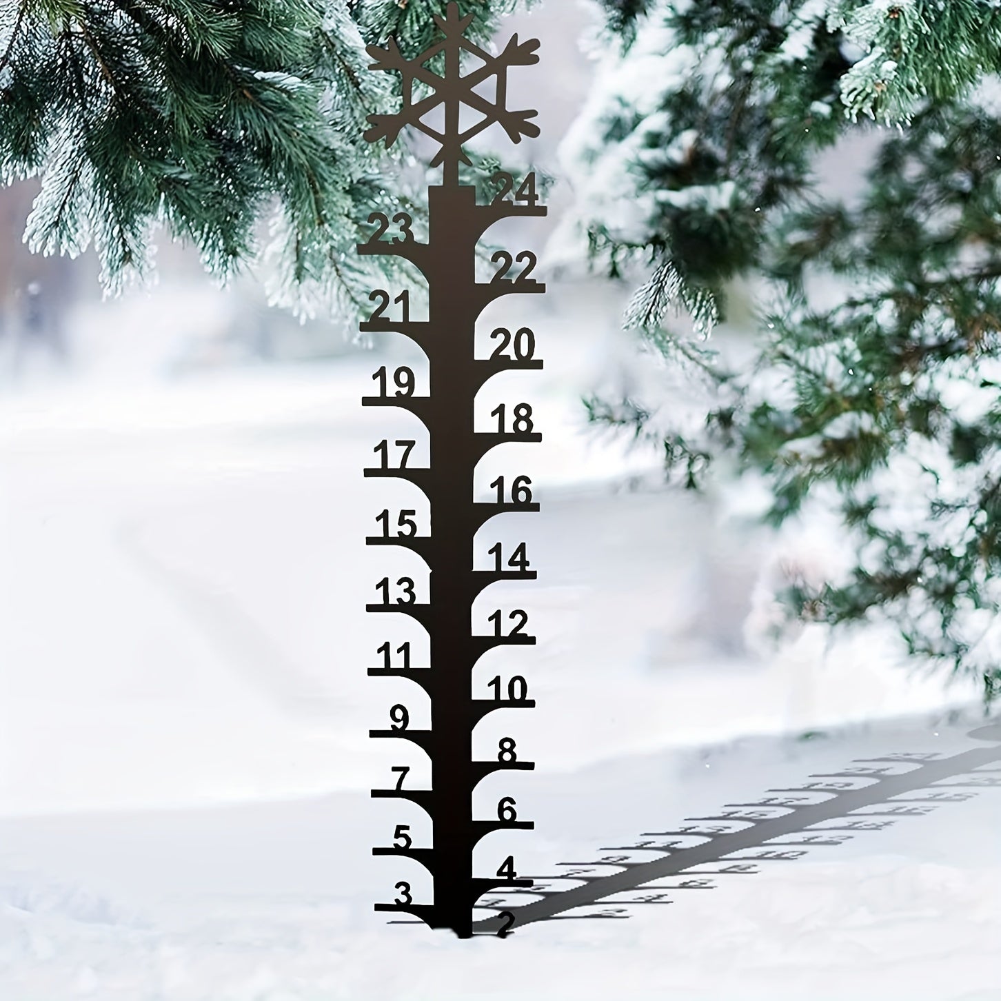 Snow Gauge Metal Snow Probe Snow Depth Measuring Rod Garden Christmas Gift