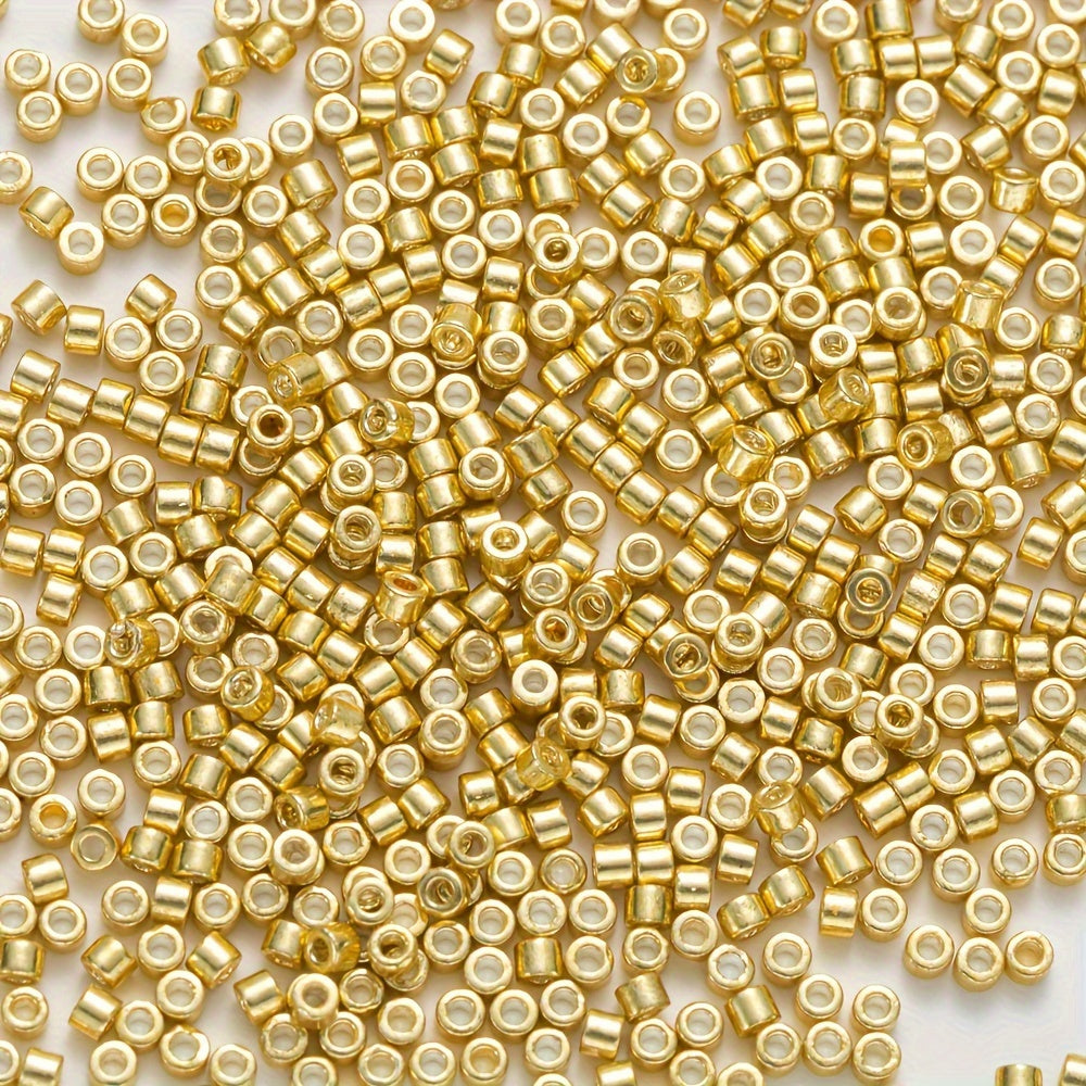 600pcs 2.0mm Electroplated Metal Glass Beads for DIY Jewelry Making