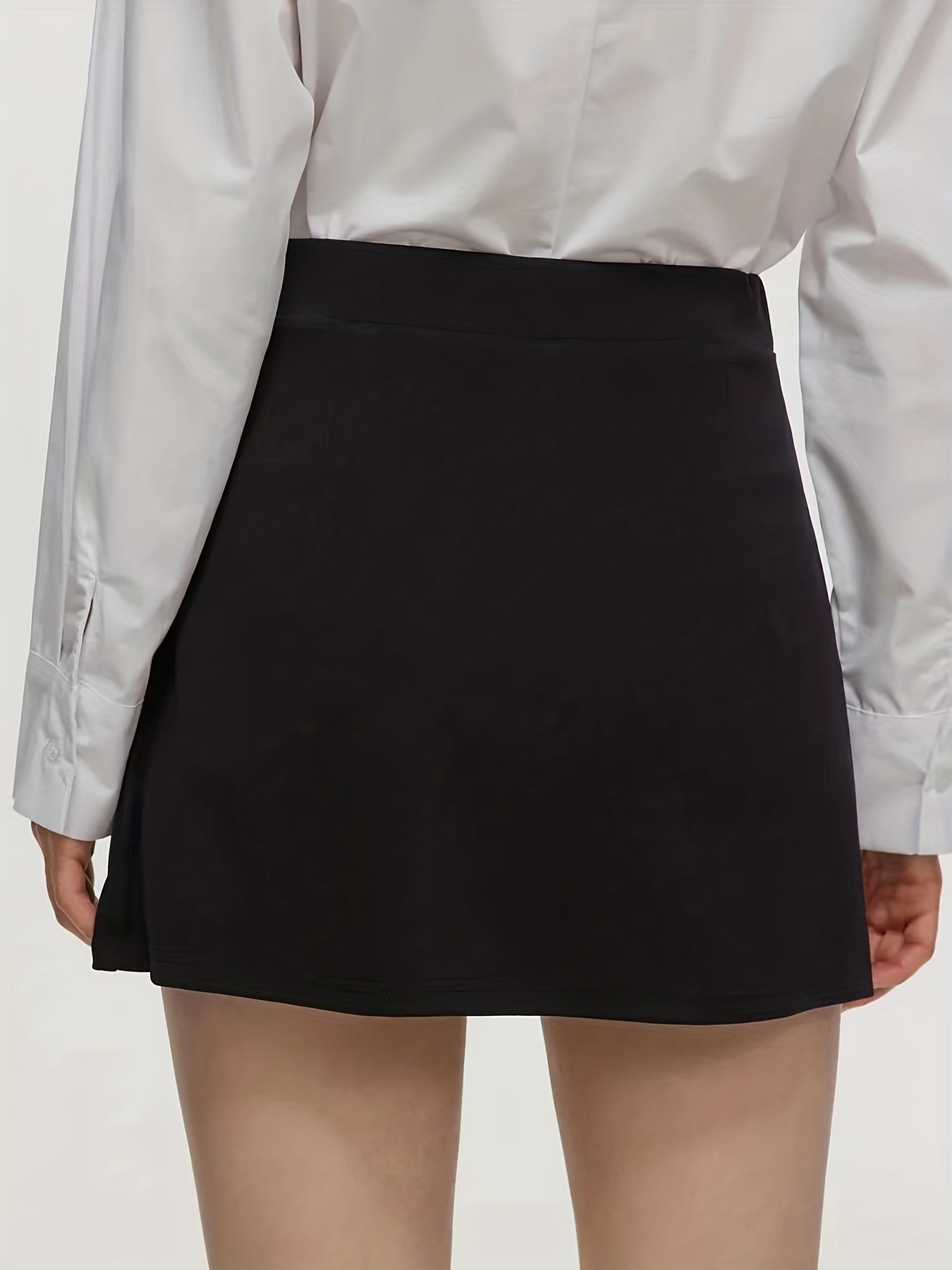 Double Breasted Mini Skirt High Waist Casual Skirt