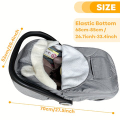2 in 1 Baby Car Seat Cover Universal Fit Mesh Cover & Window