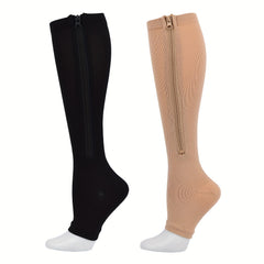 Toeless Compression Socks for Yoga & Fitness - Sports Thigh Long Stockings