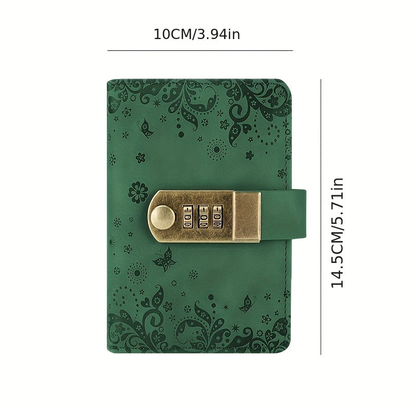A7 Retro Notebook with Lock Pocket Notepad
