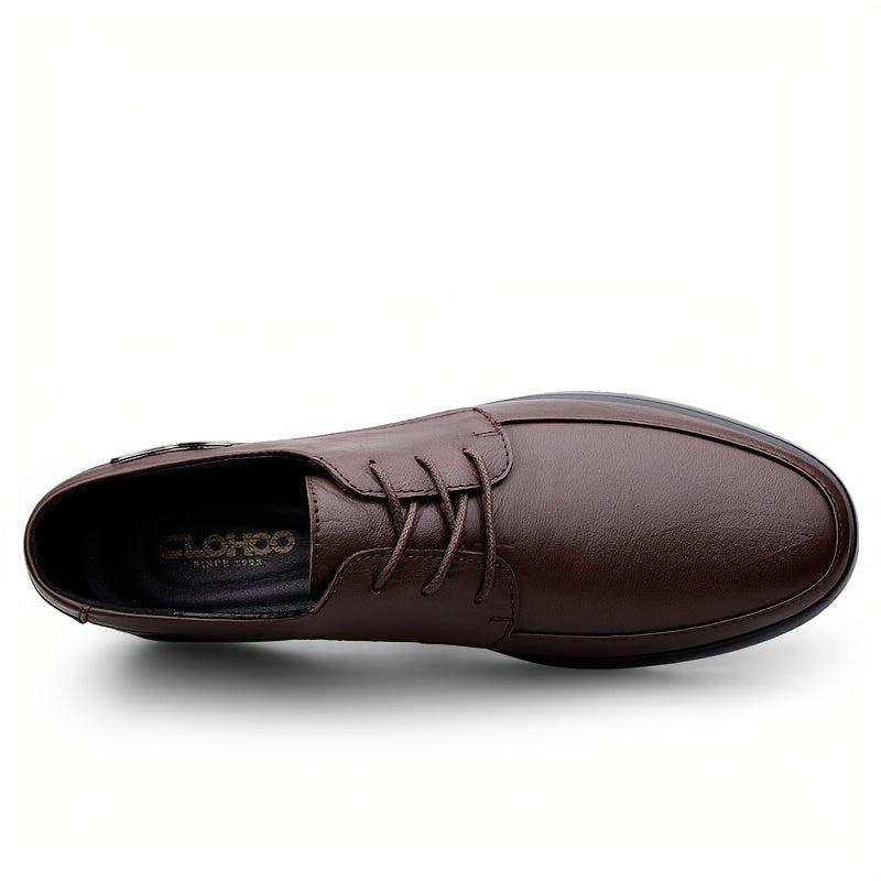 CLOHOO Men's Breathable Leather Lightweight Loafer Shoes