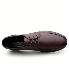 CLOHOO Men's Breathable Leather Lightweight Loafer Shoes