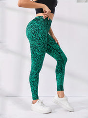 Women's Print Hip Lift Workout Leggings High Elastic Slim Fitness Pants