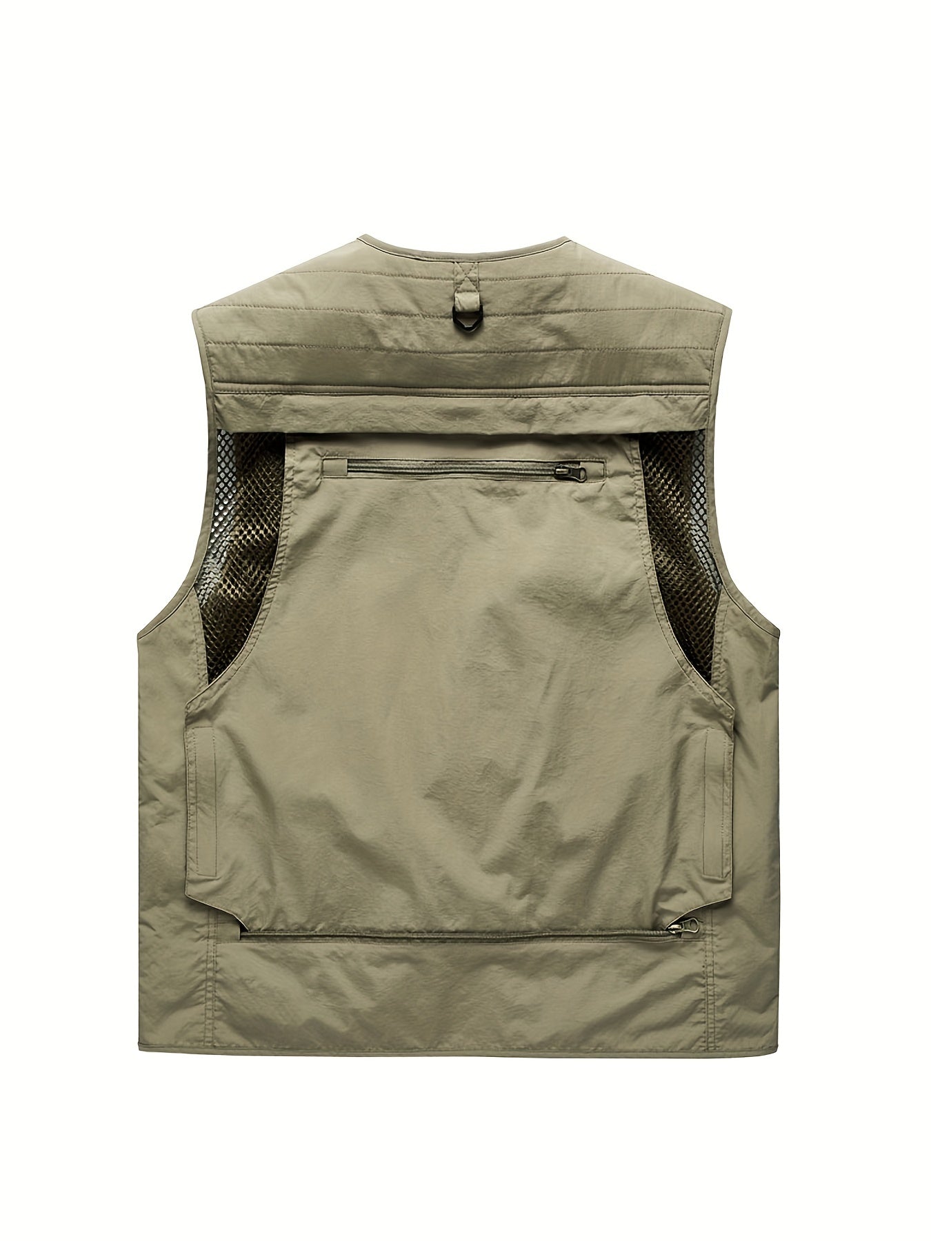 Cargo Vest Men's Casual Outwear V Neck Zip Up Vest Spring Summer