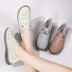 Women's Hollow Out Flat Shoes Slip On Low Top Breathable Loafers