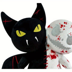 Spooky Halloween Double Headed Bat Plush Toy