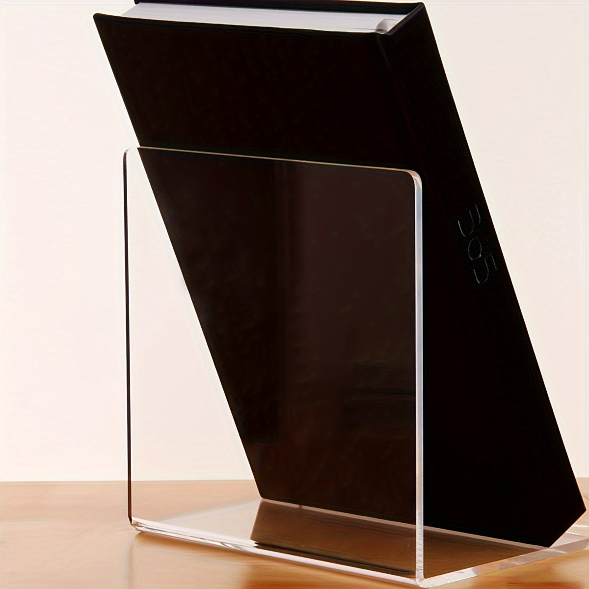 Acrylic Bookends Clear 8 pcs Stopper for Books Movies CDs Bedroom Library Office