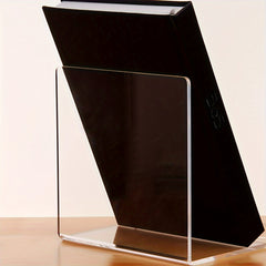Acrylic Bookends Clear 8 pcs Stopper for Books Movies CDs Bedroom Library Office