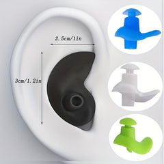 Waterproof Silicone Swimming Earplugs Unisex Reusable Anti Noise Soft Comfort