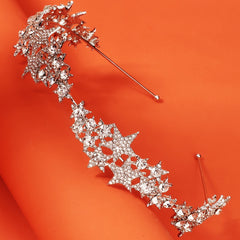 Crystal Stars Alloy Tiaras Crown for Women Prom Hair Accessories