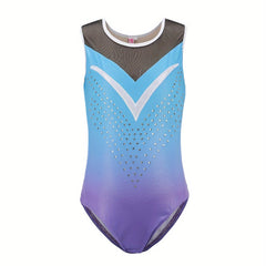 Breathable Stretchy Sleeveless Ballet Leotard Girls Dance Suit