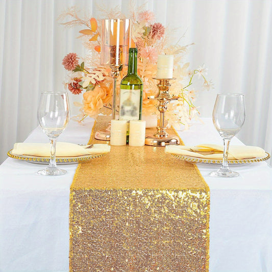 Polyester Sequin Table Runner Thanksgiving Christmas Wedding Decor