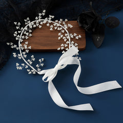 Tie Up Hair Hoop with Decor for Wedding