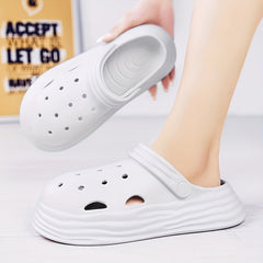 Women's Platform Clogs Solid Closed Toe Sandals