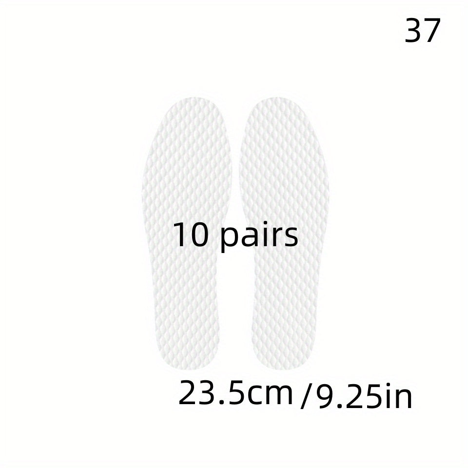 10 Pairs Disposable Wood Pulp Insoles for Men