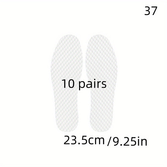 10 Pairs Disposable Wood Pulp Insoles for Men
