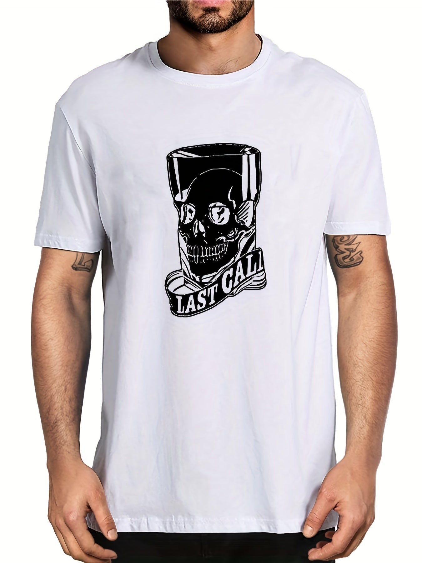 Men's Last Call Graphic Tee Casual Stretch Breathable Shirt